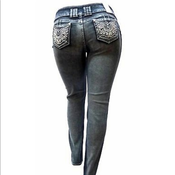 COPY - PIus Size Stretch Black Skinny jeans 39469… - Picture 3 of 4